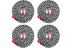 4-Pack Falcon Cargo 5/16" X 18' Grade 80 Transport Binder Chain - 4,500 LBS WLL - Clevis Grab Hook, Tie-Down, Towing