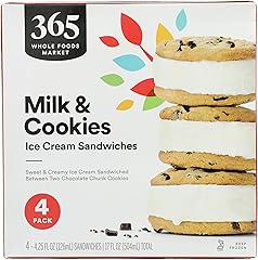 365 by Whole Foods Market Milk & Cookies Ice Cream Sandwiches, 17 FZ