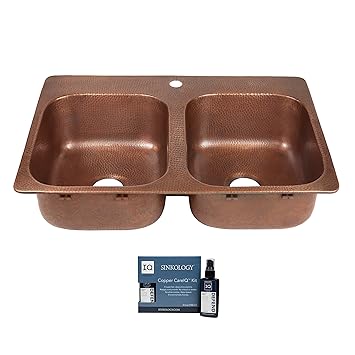 Sinkology Sek105 33ac 1amz Riley 1 Hole Drop In 33 In Double Bowl