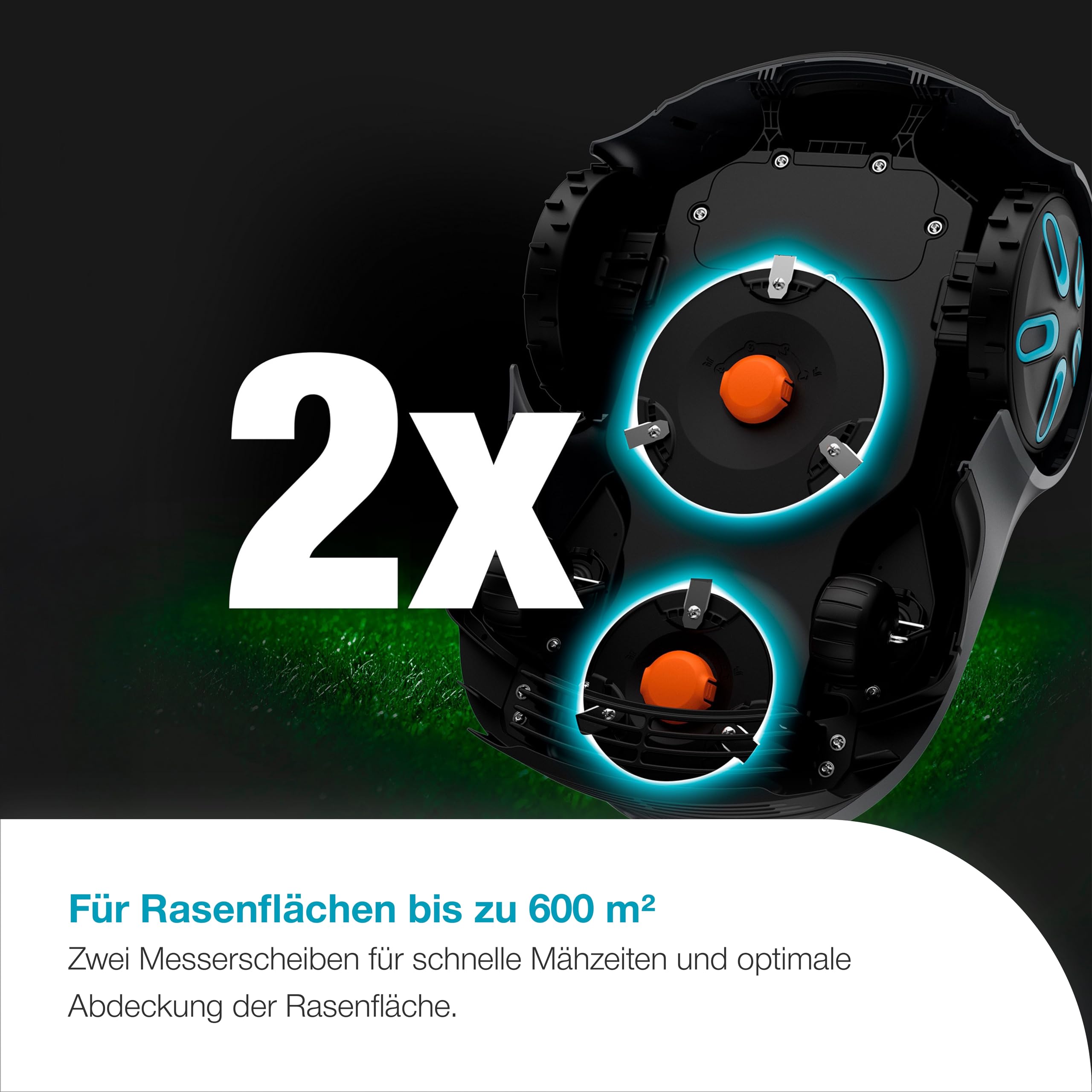 Gardena smart SILENO Free Set 600 m² Mähroboter, kabellos, für Rasenflächen bis 600 m², LONA Intelligence, ohne Begrenzungskabel, leiser Betrieb, intelligenter Mäher mit App Steuerung (19921-20) 6