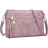 HAYRVANE Crossbody Bags for Women,Vegan Leather Purse with Tassel Multi Pocket Travel Shoulder Handbags