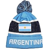 Icon Sports Argentina Country Beanie - Pegged Unisex Pom Beanie… Blue