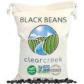 CLEAR CREEK Washington State Grown Black Beans | 4 lb | Project Non-GMO Verified | Vegan | Kosher | Non-Irradiated | Frijoles Negros