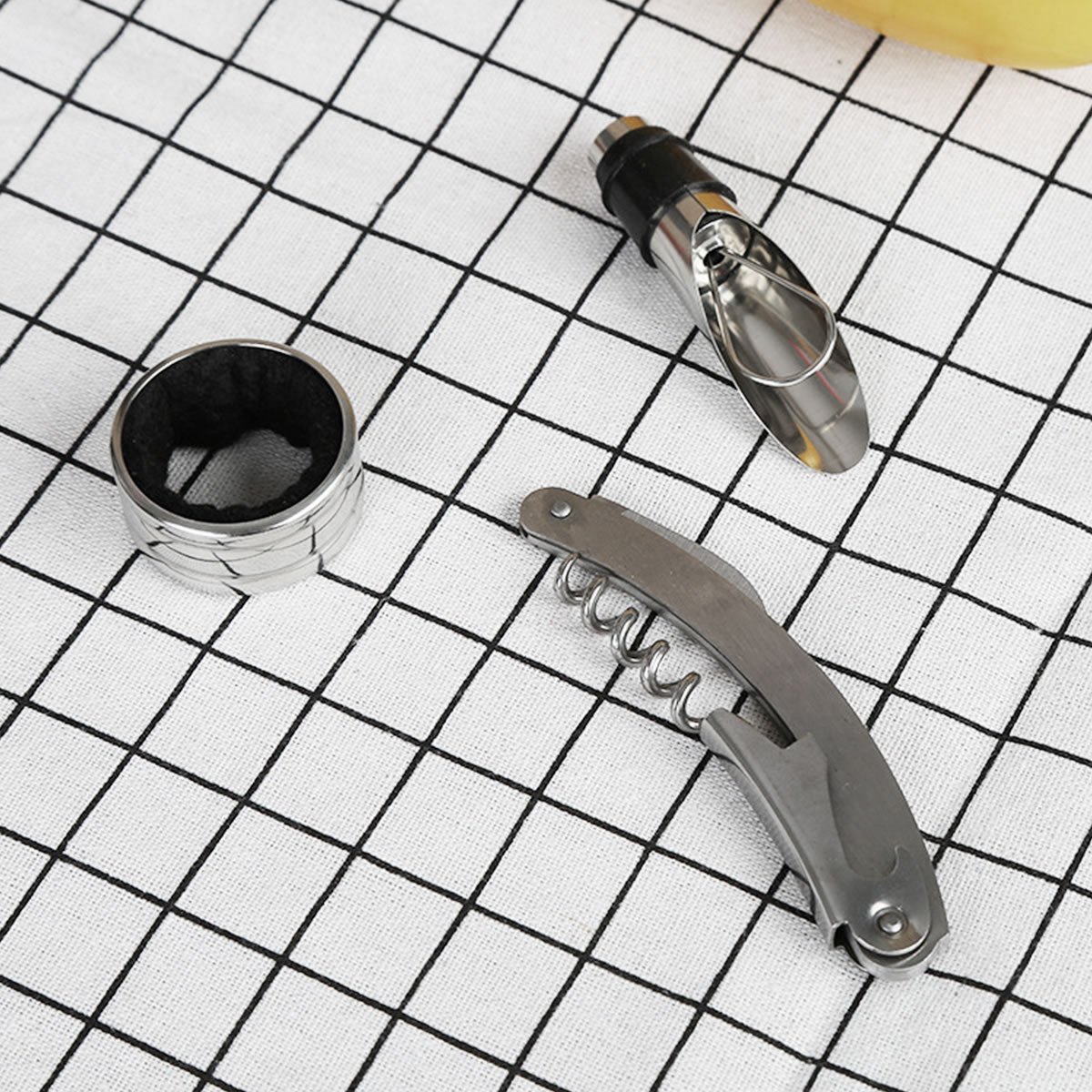 LONGLISHENG alta qualità 3pcs/set vino Opener Pourer tappo Drip Ring Deluxe Wine Accessory set