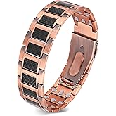 Feraco Copper Bracelet for Men 3X Strength,Magnetic Therapy Bracelet Copper Jewelry with Powerful 3800 Gauss Magnets