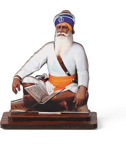Baba Deep Singh Ji - Décoration Religieuse Bois Tableau Bord Voiture Ou Bureau