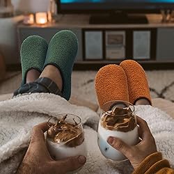 QFH Womens & Mens Cozy House Slippers - Portable