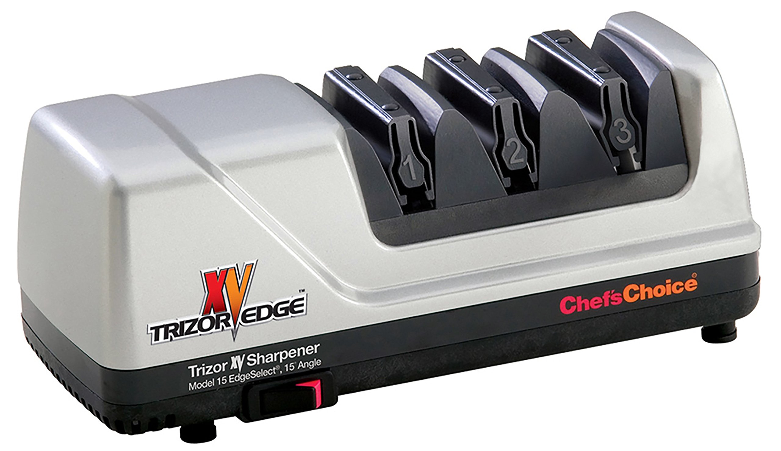 Chef’sChoice 15 Trizor XV EdgeSelect Professional Electric Knife Sharpener for Straight and Serrated Knives Diamond Abrasives Patented Sharpening System Made in USA, 3-Stage, Gray - Image 8