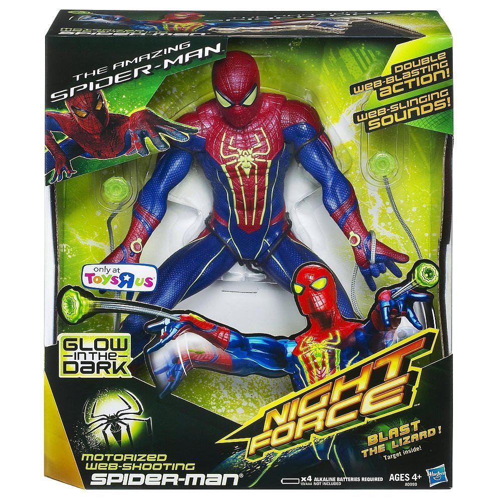 Spiderman Motorised Shooting GLOW in the DARK  Blast Amazon.co