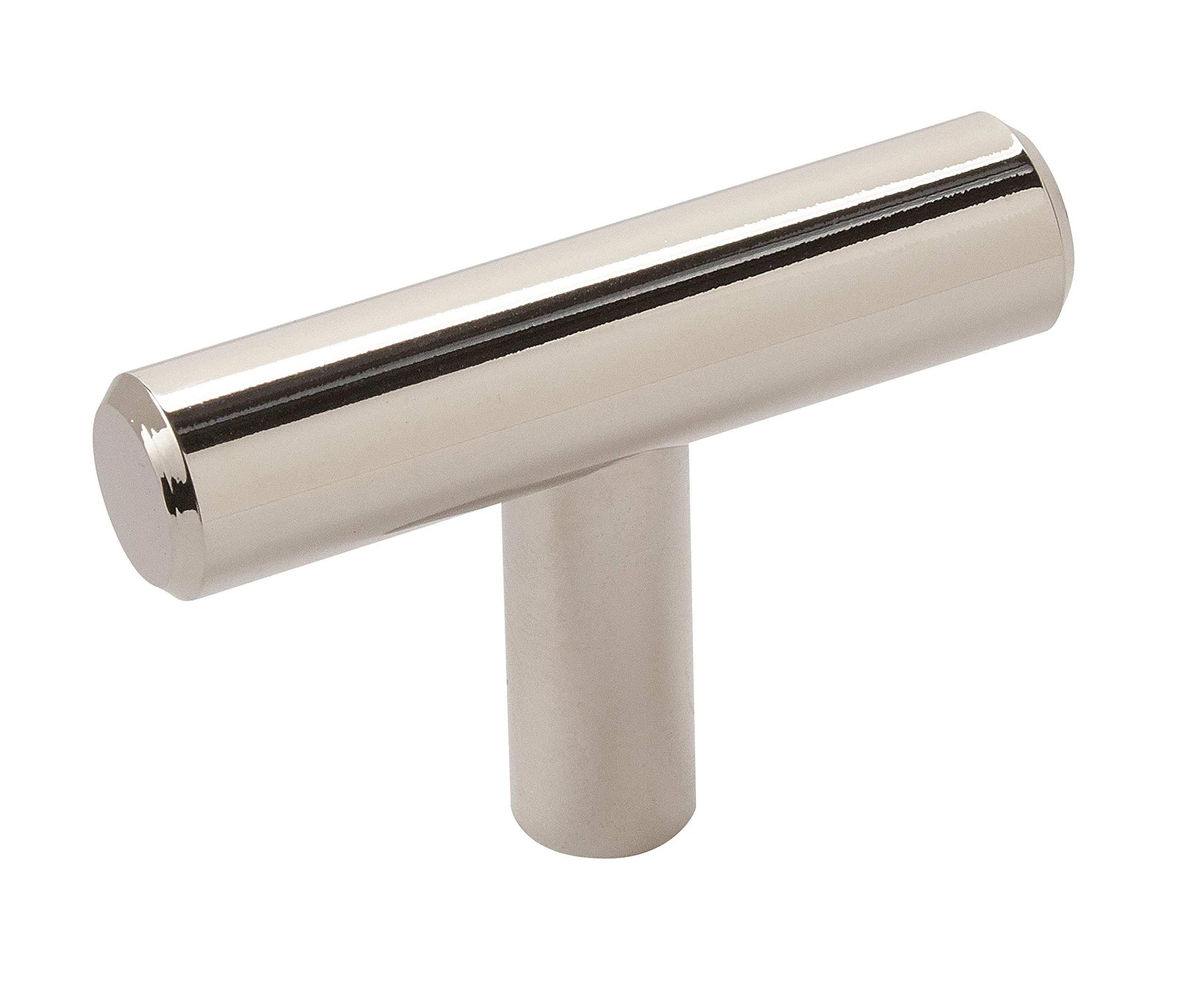 Amerock | Cabinet Knob | Polished Nickel | 1-15/16 inch (49 mm) Length | Bar Pulls | 10 Pack | Drawer Knob | Cabinet Hardware