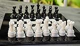Radicaln Marble Chess Set 12 Inches Black and White