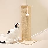 PETKARAY Couch Corner Cat Scratcher, 28'' Corner Scratching Post Cat Wall Scratcher, Sisal Scratch Pad for Sofa, Wall Furnitu