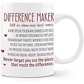 Fuasei Difference Maker Difinition Mug, Difference Maker Gift, Gifts for Friend Coworkers Women Men, Mentor Boss Employee Teacher Appreciation Gifts, Difference Maker Ceramic Coffee Mug 11 oz