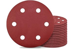 Awutzut 9 Inch 6 Hole Sanding Discs 240 Grit Hook and Loop for Drywall Sander 15PCS