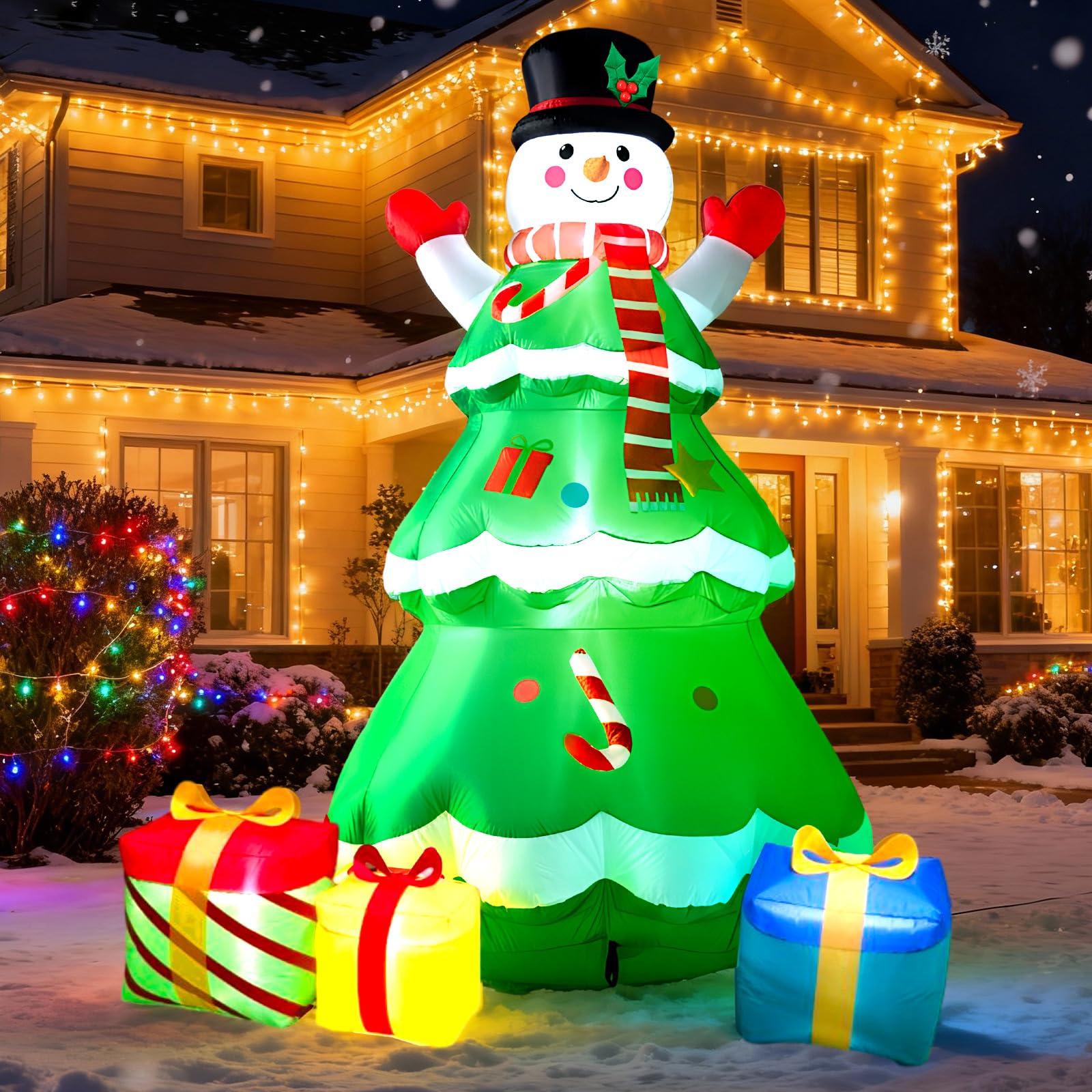 Photo 1 of *MINOR DAMAGE - USED*
Vertintong 7 ft Inflatable Christmas Tree, LED Light up Xmas Tree Blow up Christmas Snowman Outdoor Decorations for Xmas Yard Garden Lawn Holiday Party
