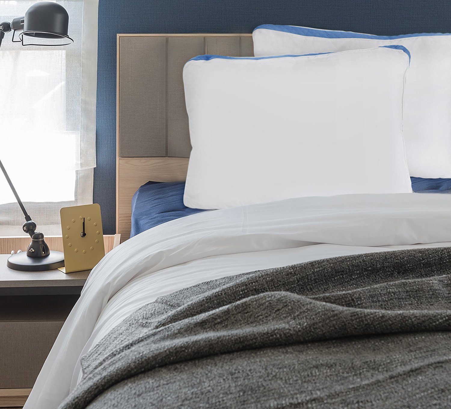 Utopia Bedding Gusseted Quilted Pillow (King 18 x 36 Inches, Blue) Set of 2 754207399169 eBay