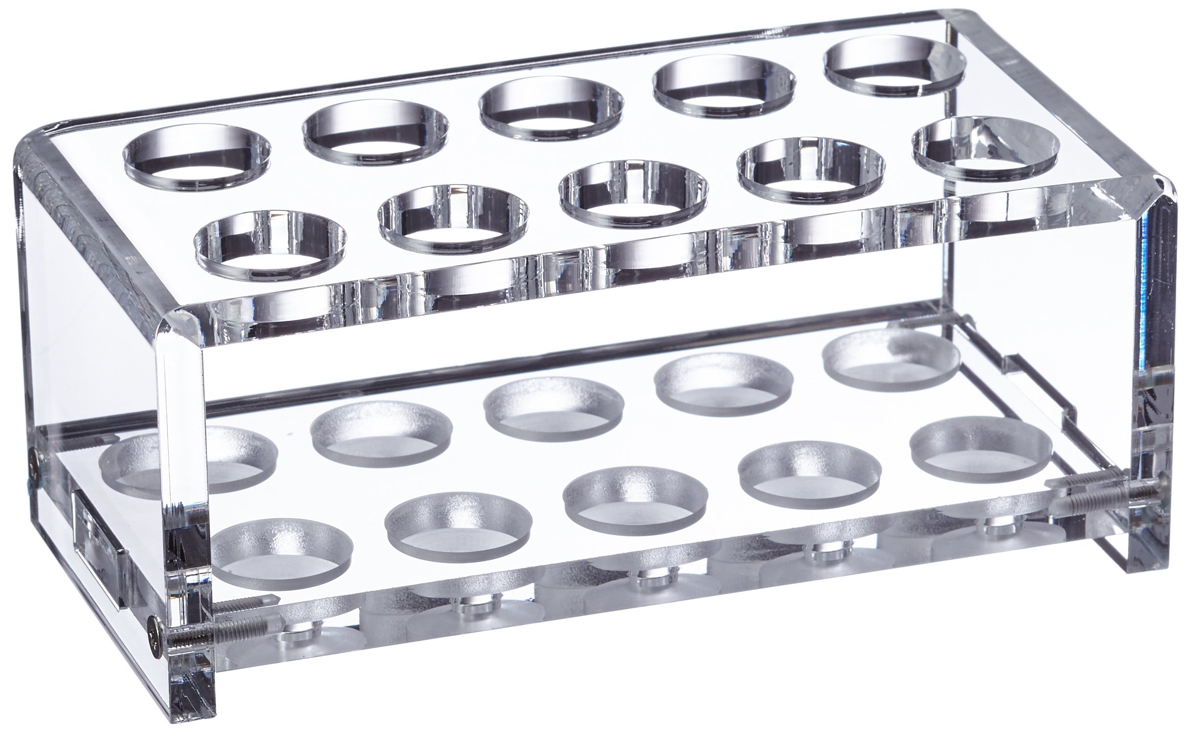 Neolab 1 5101 Acrylic 18 mm Diameter Test Tube Rack – Holds 2 x 5 – 57 mm Height