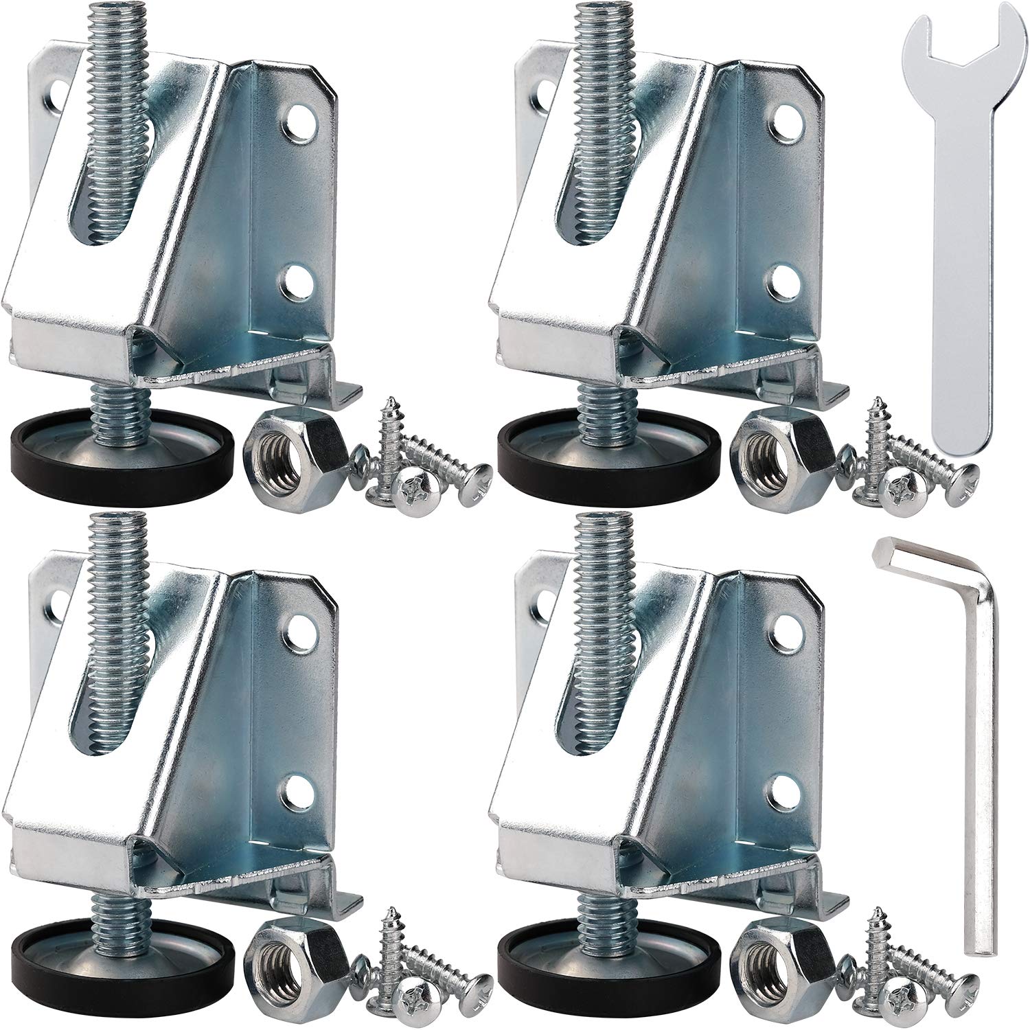 Anwenk Leveling Feet Heavy Duty Furniture Levelers Adjustable Table Leg Leveler w/Lock Nuts for Furniture,Table, Cabinets, Workbench,Shelving Units and More