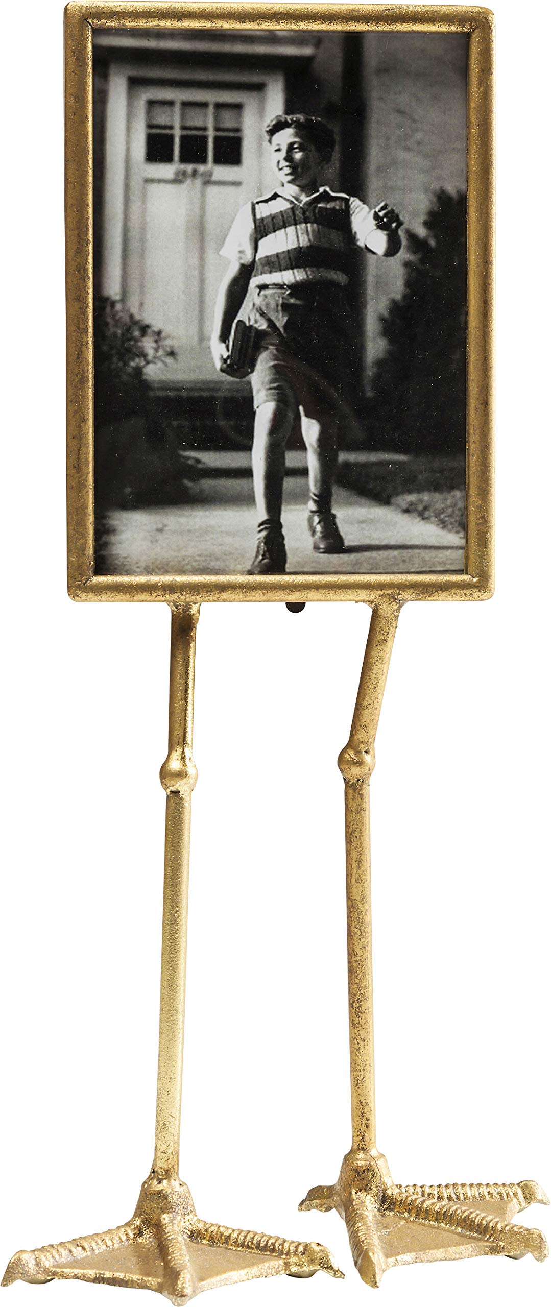 Kare Design Duck Feet Vertical Photo Frame, Gold, 38 x 19 x 9 cm, Table Frame, Portrait, Vertical, Modern, Freestanding, Glass Front, Gallery Look, Home Accessory, Living Room