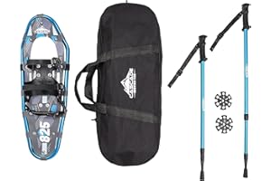 Cascade Mountain Tech Lightweight Aluminum Frame Snowshoe Set