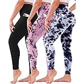 3 Pack Leggings for Women High Waisted No See-Through Tummy Control Soft Yoga Pants Womens Workout Athletic Running Leggings