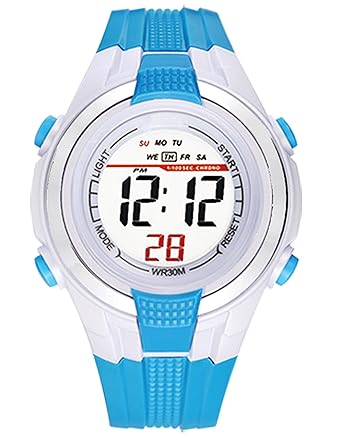 DIRAY Digital Round Dial Vibrant Color Alarm Multifuctional Watch for Kids