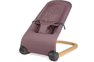 Jimglo Baby Bouncer, Portable Infant Bouncer Seat for Babies, Newborn Bouncy with Mesh, Foldable, Deep Pink