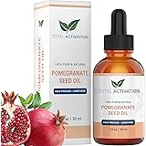 Total Activation Pomegranate Seed Oil 100% Pure Unrefined Cold Pressed Organic Antioxidant Moisturizer for Hair Skin and Nail