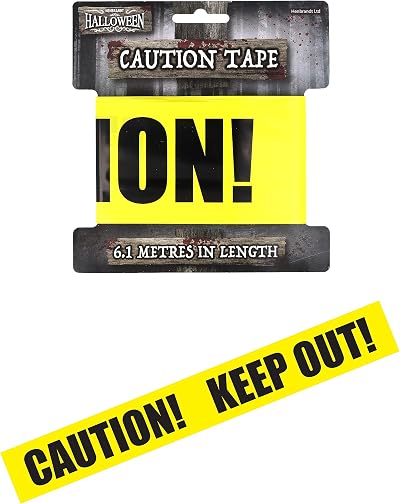HENBRANDT Yellow Caution Tape 6.1m Keep Out Barrier Non-Adhesive Hazard Tape