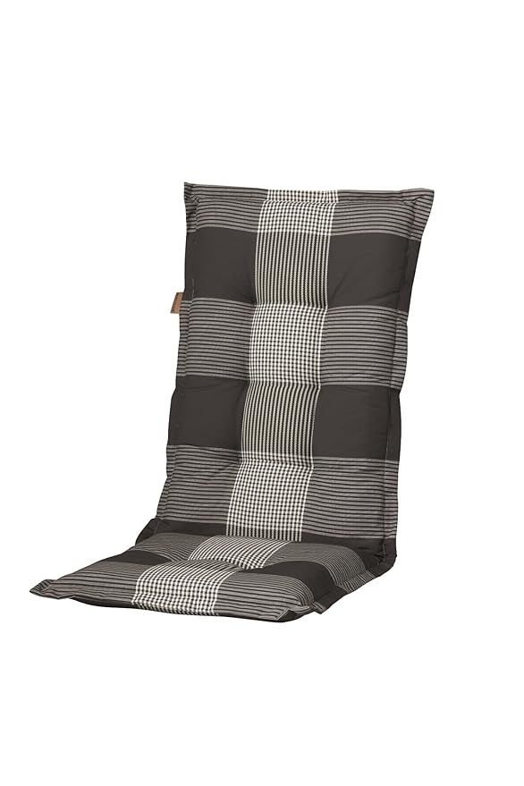 8 cm Luxus Hochlehner Auflage C 184, UVP 34,95€, grau schwarz kariert