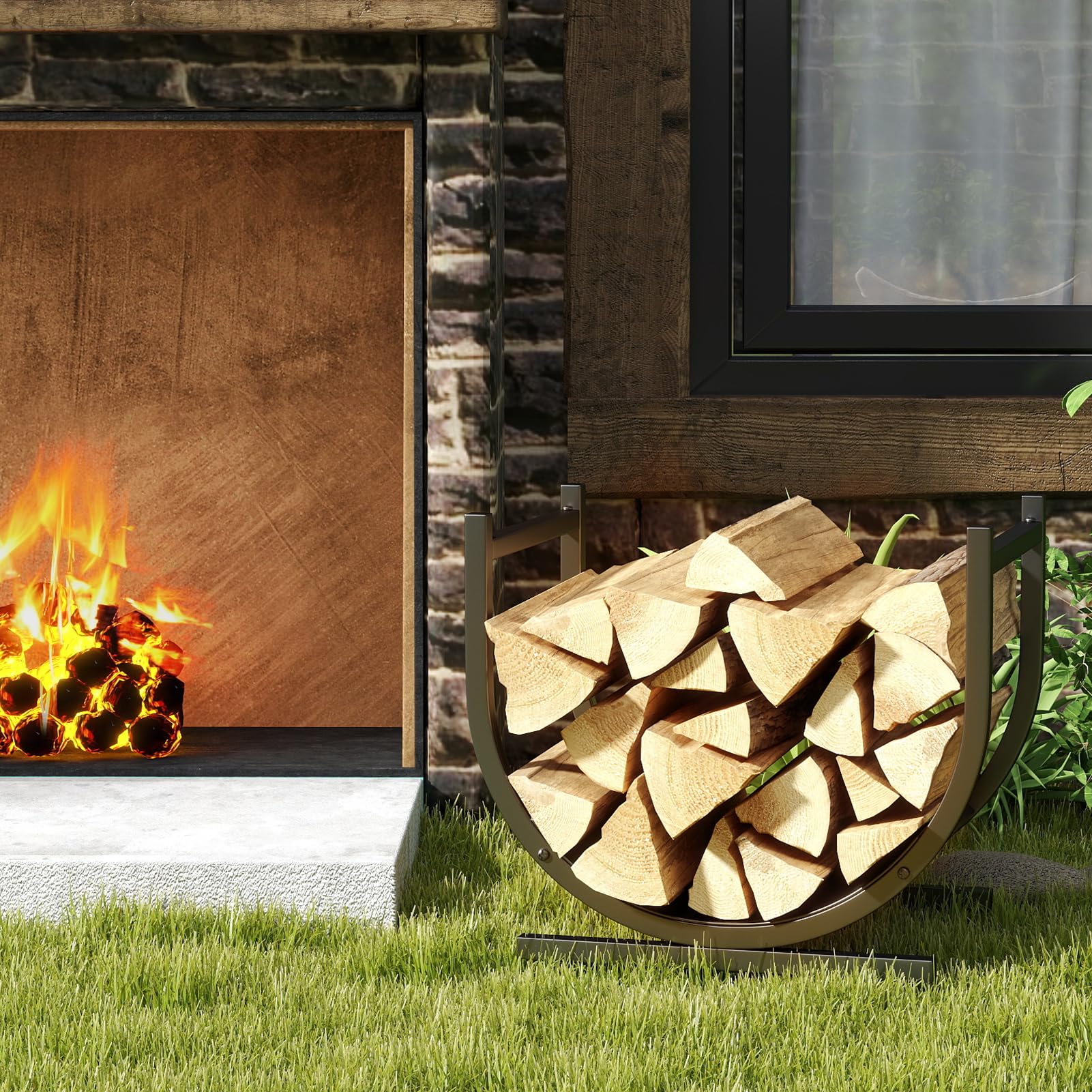 Small Decorative Firewood Rack