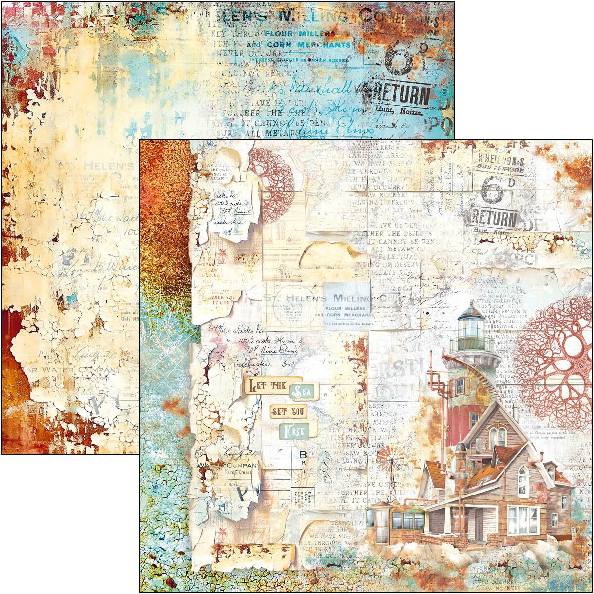 Ciao Bella Coral Reef Paper Pad 12"X12"