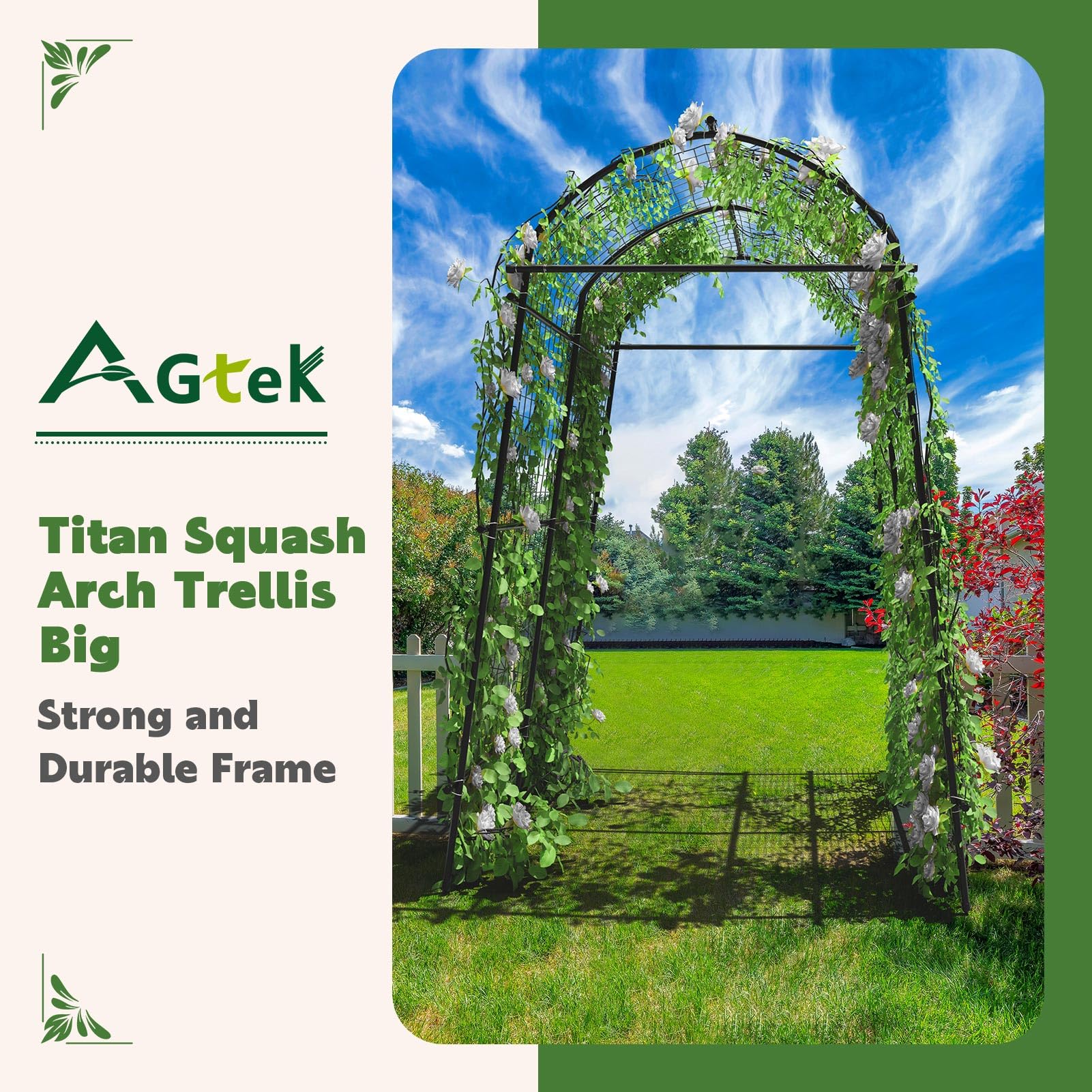 Mua AGTEK 87in Garden Arch Trellis for Climbing Plants, Garden Arches ...