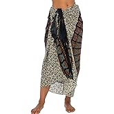 Back From Bali Womens Sarong Beach Swimsuit Bikini Cover up Wrap Peacock & Clip