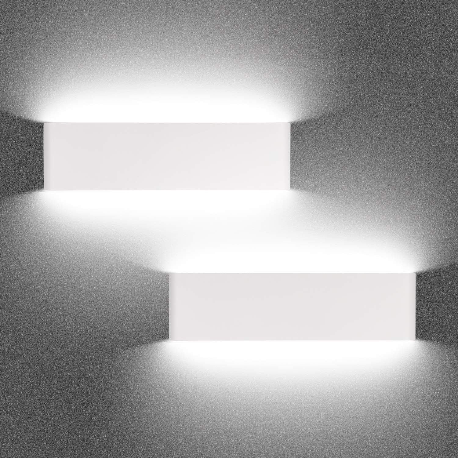 20W Makeup Mirror Vanity Lights, 2 Pack Cool White 5000K Wall Sconce, Modern LED Wall Lights, Up and Down Aluminum Lamps Fixture for Bathroom Bedroom Hallway Home Lamp 15.7in/40cm Indoor