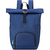 United Colors of Benetton Be Rolltop Laptop Backpack, Faded Denim