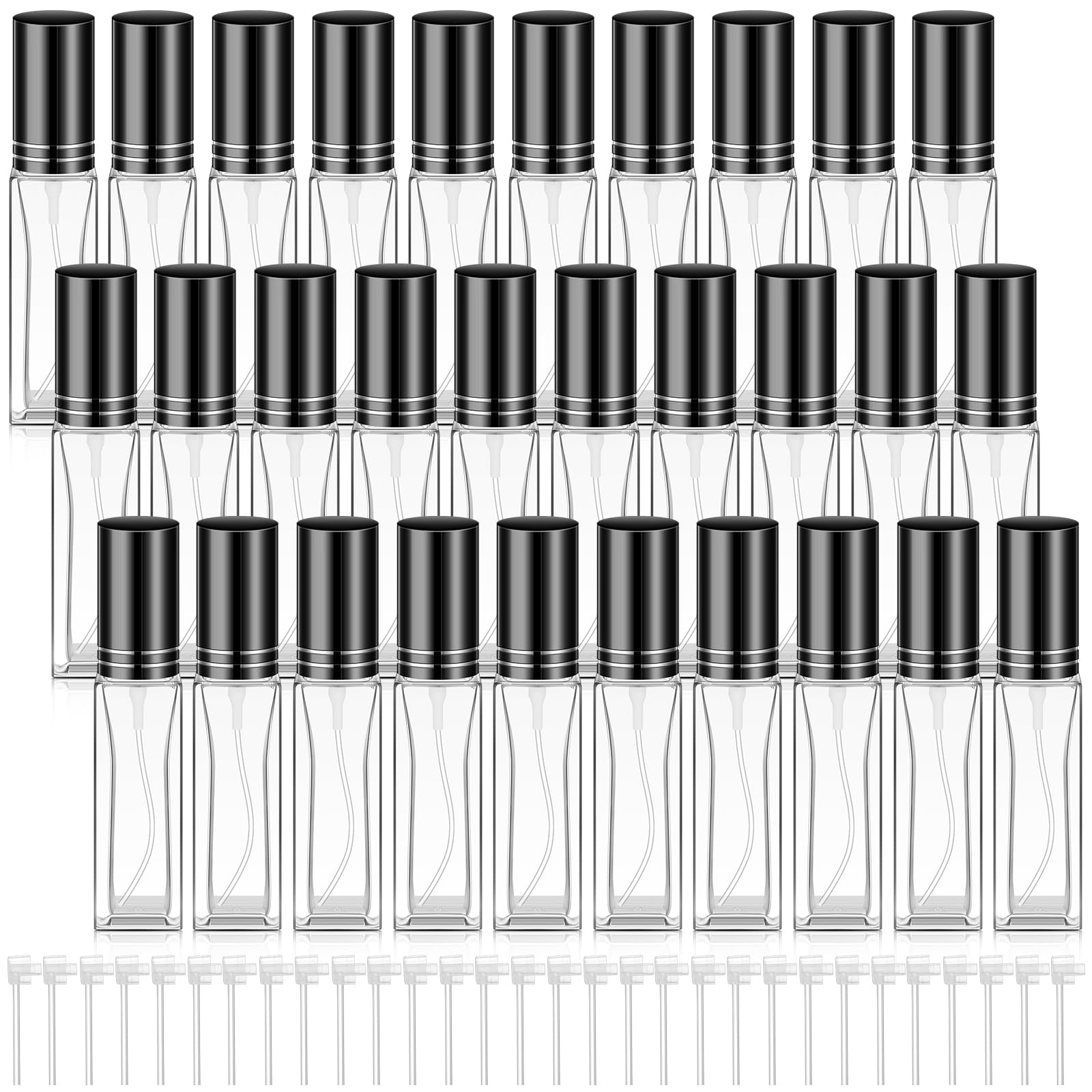 Domensi 30 Pcs Glass Perfume Travel Refillable