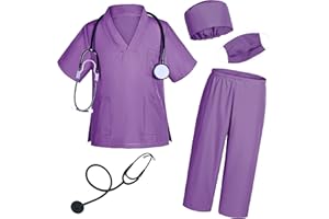 TOGROP Doctor costume for kids Scrubs pants with accessories set toddler children cosplay 3-11 Years