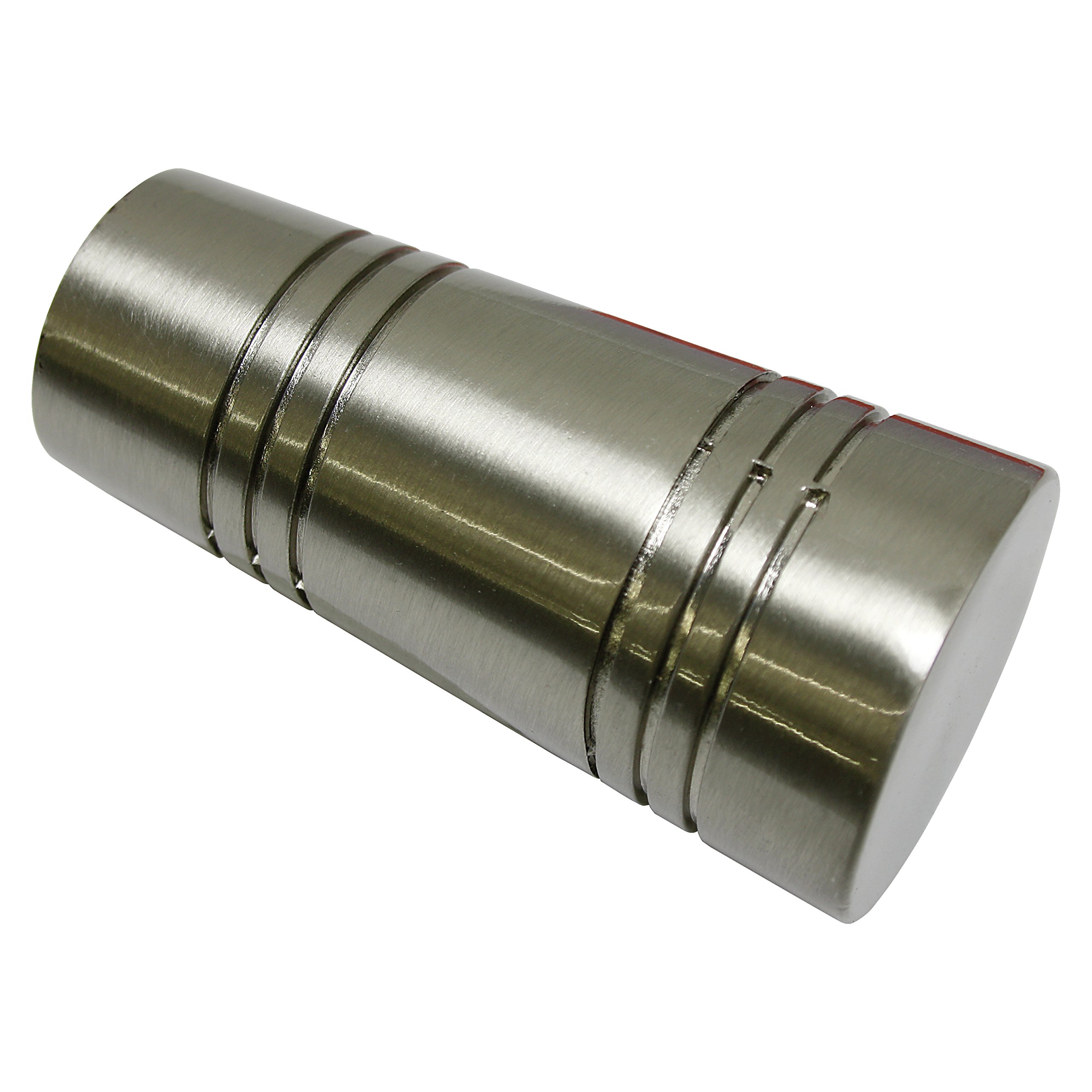 Gardinia End Caps for Curtain Rods, 2 x Finial Apollo, Chicago Series, Metal, Stainless Steel Finish, 20 mm Diameter