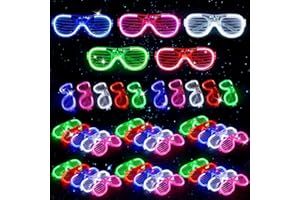 LovesTown 40PCS LED Glasses, Light up Glasses 3 Modes Glow in the Dark Party Supplies for Kids Adults, Party favor for Wedding Birthday, New Years Eve
