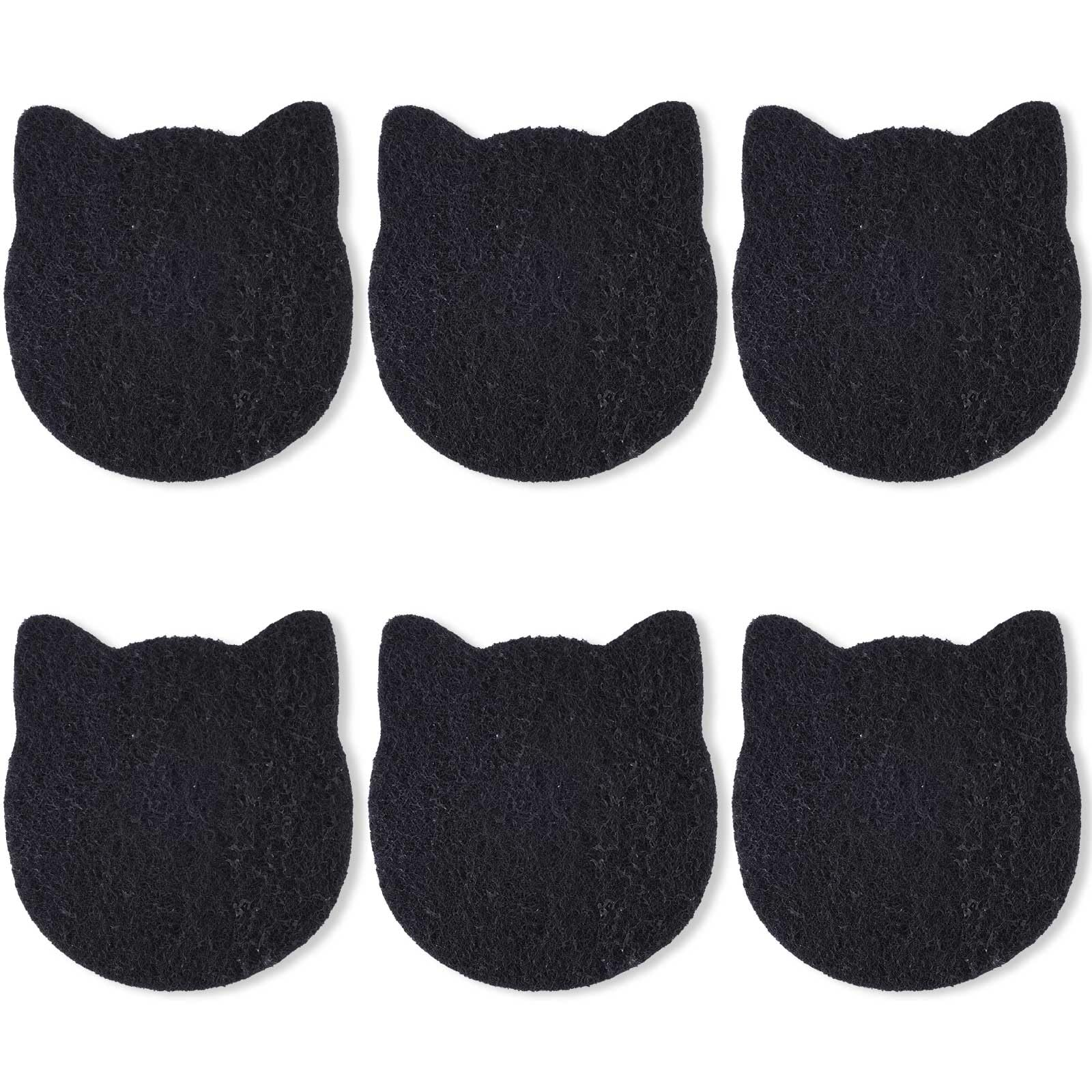 Gosknor 6pcs Cat Litter Box Stick-on Activated Charcoal Filters Compatible with Most Cat Litter Boxes, Universal Activated Carbon Filter Replacements to Absorb Odors Control Damp for Home Freshness