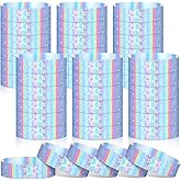 Poen 500 Pieces Holographic Colored Wrist Bands for Event Waterproof Plastic Wristbands Silver Event Wristbands for Party Water Parks Festivals Club Concerts Conferences Security Admission Men Women