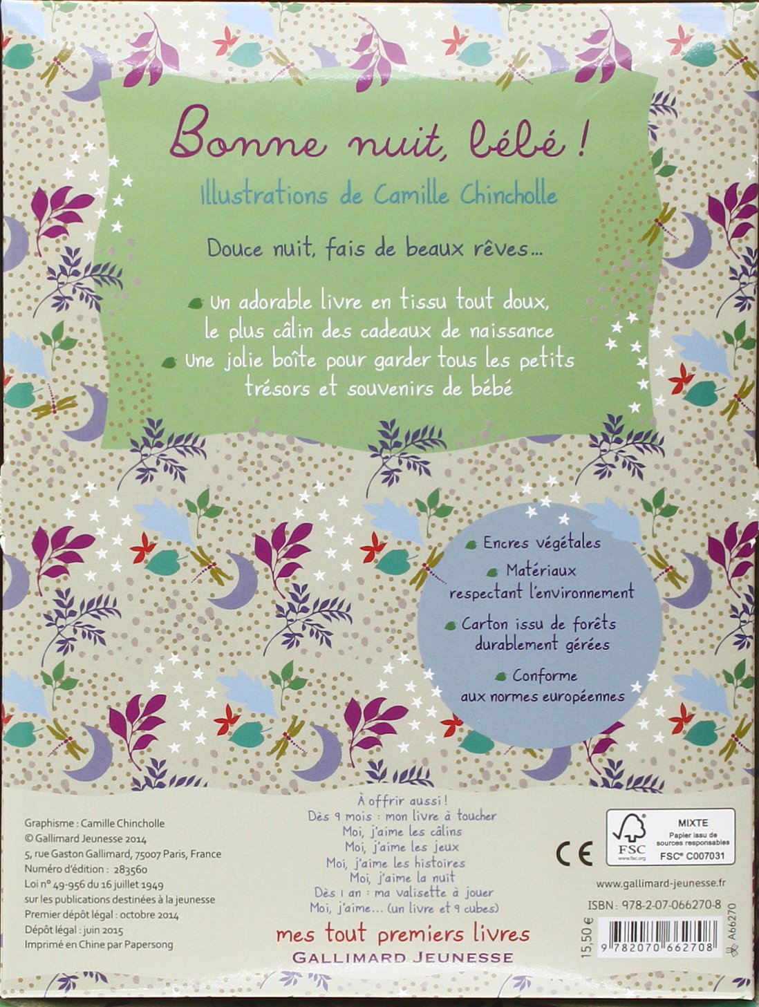 Amazon It Bonne Nuit Bebe Mon Livre En Tissu Tout Doux Chincholle Camille Libri