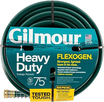 gilmour 864751 1001 75ft heavy duty flexogen garden hose 5 8 diameter