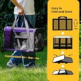 Conlun Cat Carrier Bag Soft-Sided Pet Carrier 4-Sided Mesh Purple M view 6