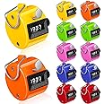 Copkim 12 Pcs Handheld Tally Counter, 4 Digit Number Count Clicker Counter, Metal Pitch Counter Hand Mechanical Counters Clickers for Coaching, Knitting, People, Golf and Row