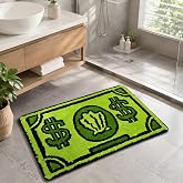 PASUXI Cartoon Money Rug, 16x28&Prime; Money Bath Mat, Cool Rugs for Bedroom | Non - Slip Machine Washable Soft Shag Bathroom Mat - Funny Decor &amp; Gift Idea, House Warming Gifts New Home