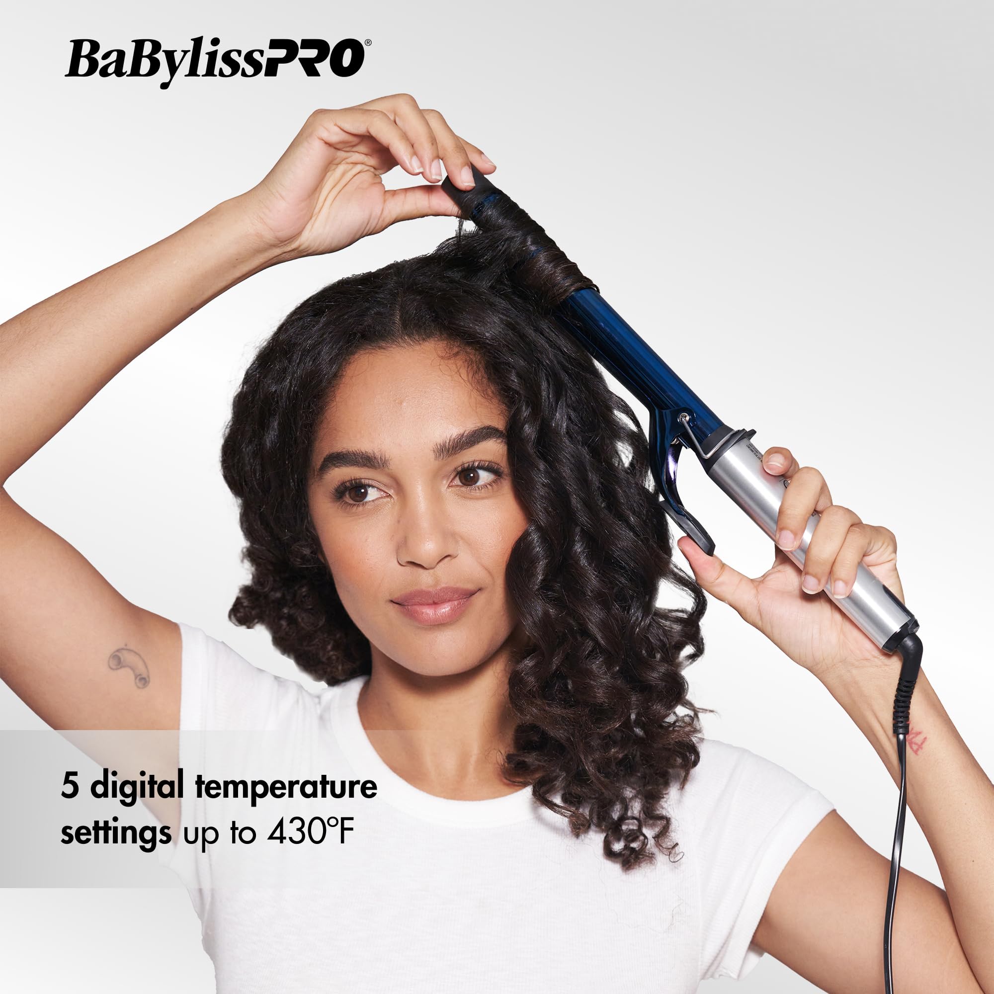 BaBylissPRO Nano Titanium Professional Curling Iron with Extended Barrel Perfect for Longer Hair