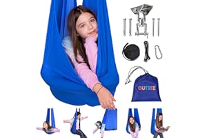 OUTREE Sensory Swing for Kids with 360° Swivel Hanger, Indoor Therapy Swing Great for Autism, ADHD, Sensory Processing Disorder, and Autistic Children