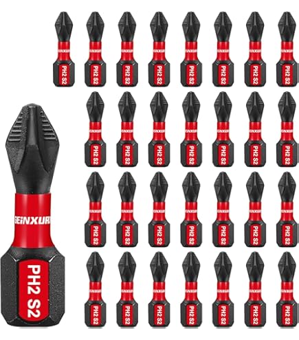 Phillips #2 Impact Bits - 1 Inch 20 Pack For Power Drills & Drivers